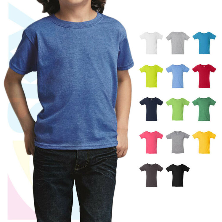 Picture of BOYS/GIRLS COTTON PLAIN T-SHIRTS 3-14 YEARS